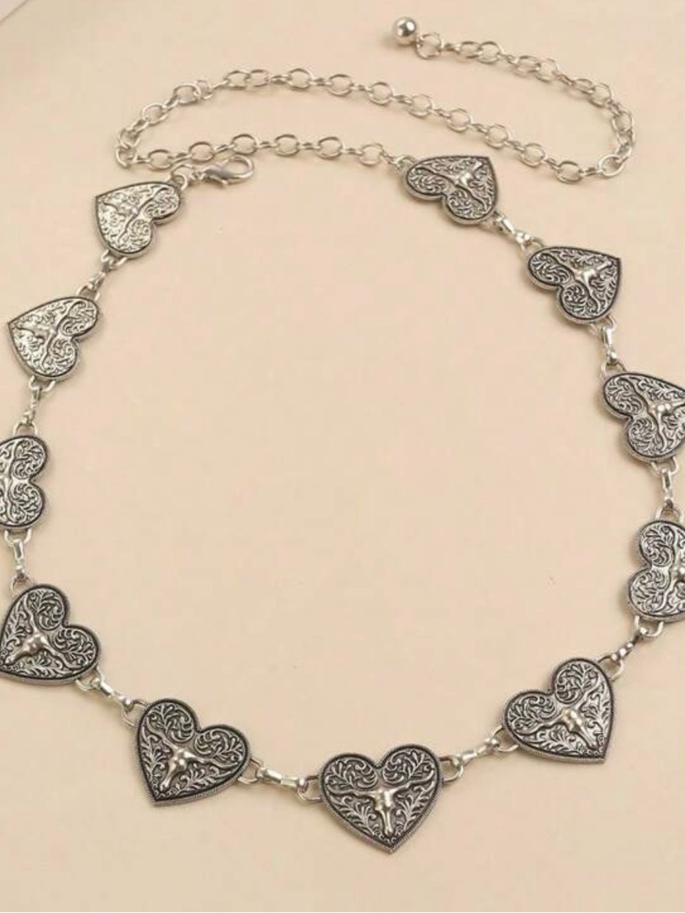Silver Heart Link belt  - Elegant Women's Jewelry
